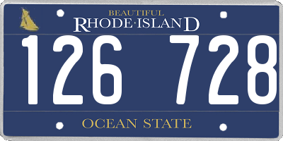 RI license plate 126728