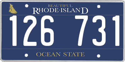 RI license plate 126731