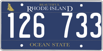 RI license plate 126733