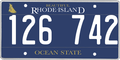 RI license plate 126742