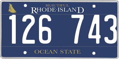 RI license plate 126743