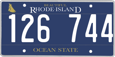 RI license plate 126744