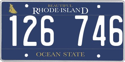 RI license plate 126746