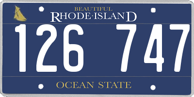 RI license plate 126747