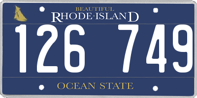 RI license plate 126749