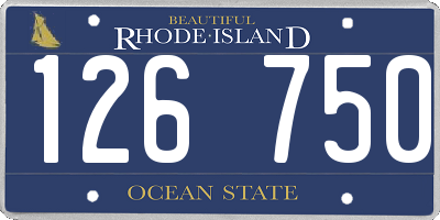 RI license plate 126750