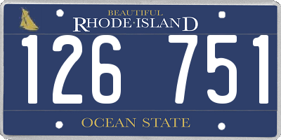 RI license plate 126751
