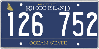 RI license plate 126752