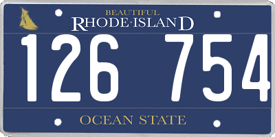 RI license plate 126754