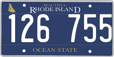 RI license plate 126755