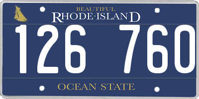 RI license plate 126760