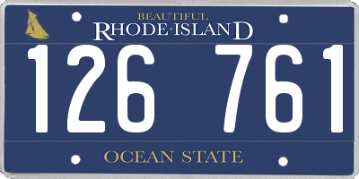 RI license plate 126761