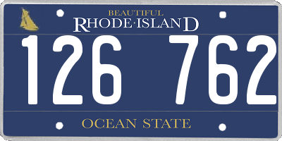RI license plate 126762