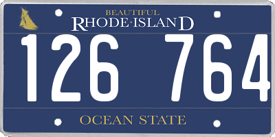 RI license plate 126764