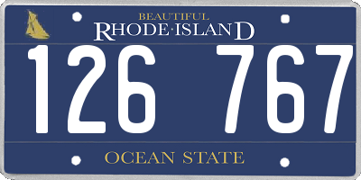 RI license plate 126767