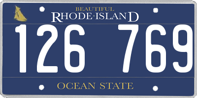 RI license plate 126769
