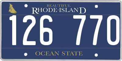 RI license plate 126770