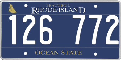 RI license plate 126772