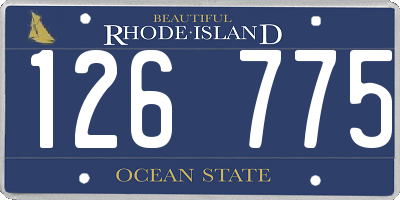 RI license plate 126775