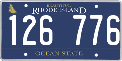 RI license plate 126776