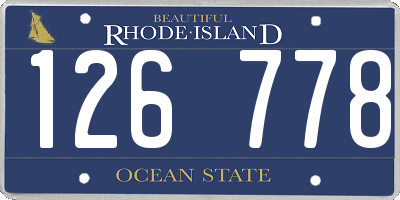 RI license plate 126778