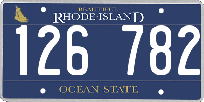 RI license plate 126782