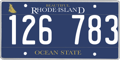 RI license plate 126783