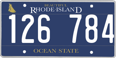 RI license plate 126784