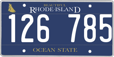 RI license plate 126785