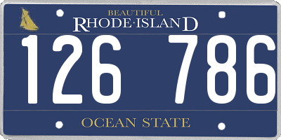 RI license plate 126786