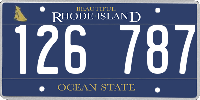 RI license plate 126787
