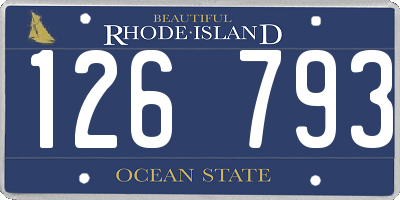 RI license plate 126793