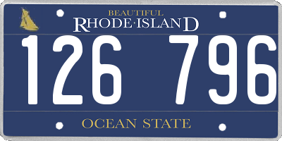 RI license plate 126796