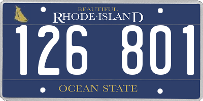 RI license plate 126801