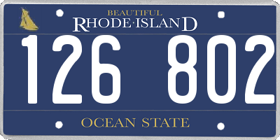 RI license plate 126802
