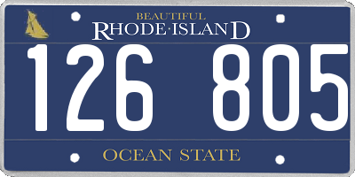 RI license plate 126805
