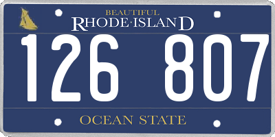 RI license plate 126807