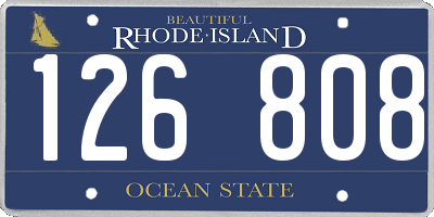 RI license plate 126808
