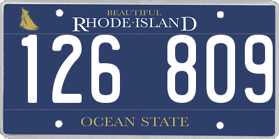 RI license plate 126809