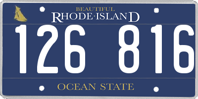RI license plate 126816