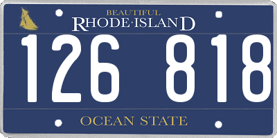 RI license plate 126818