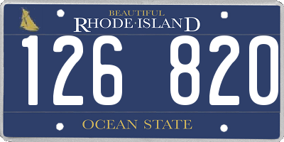 RI license plate 126820