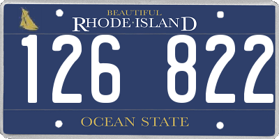 RI license plate 126822