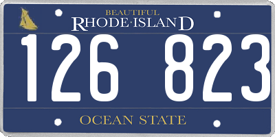RI license plate 126823