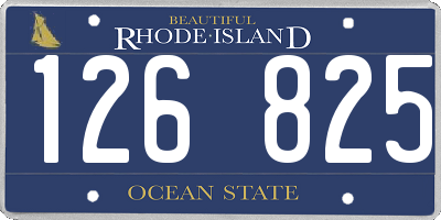 RI license plate 126825