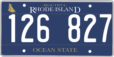 RI license plate 126827