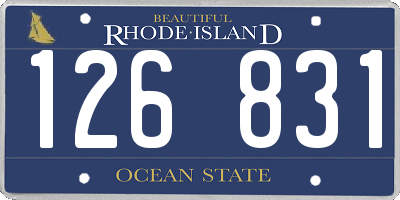 RI license plate 126831