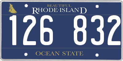 RI license plate 126832