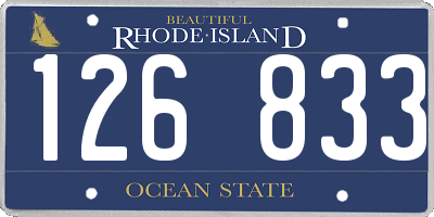 RI license plate 126833
