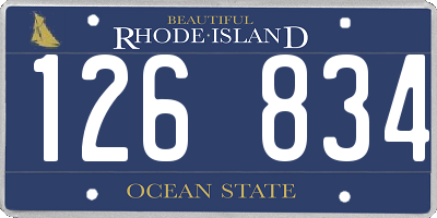 RI license plate 126834